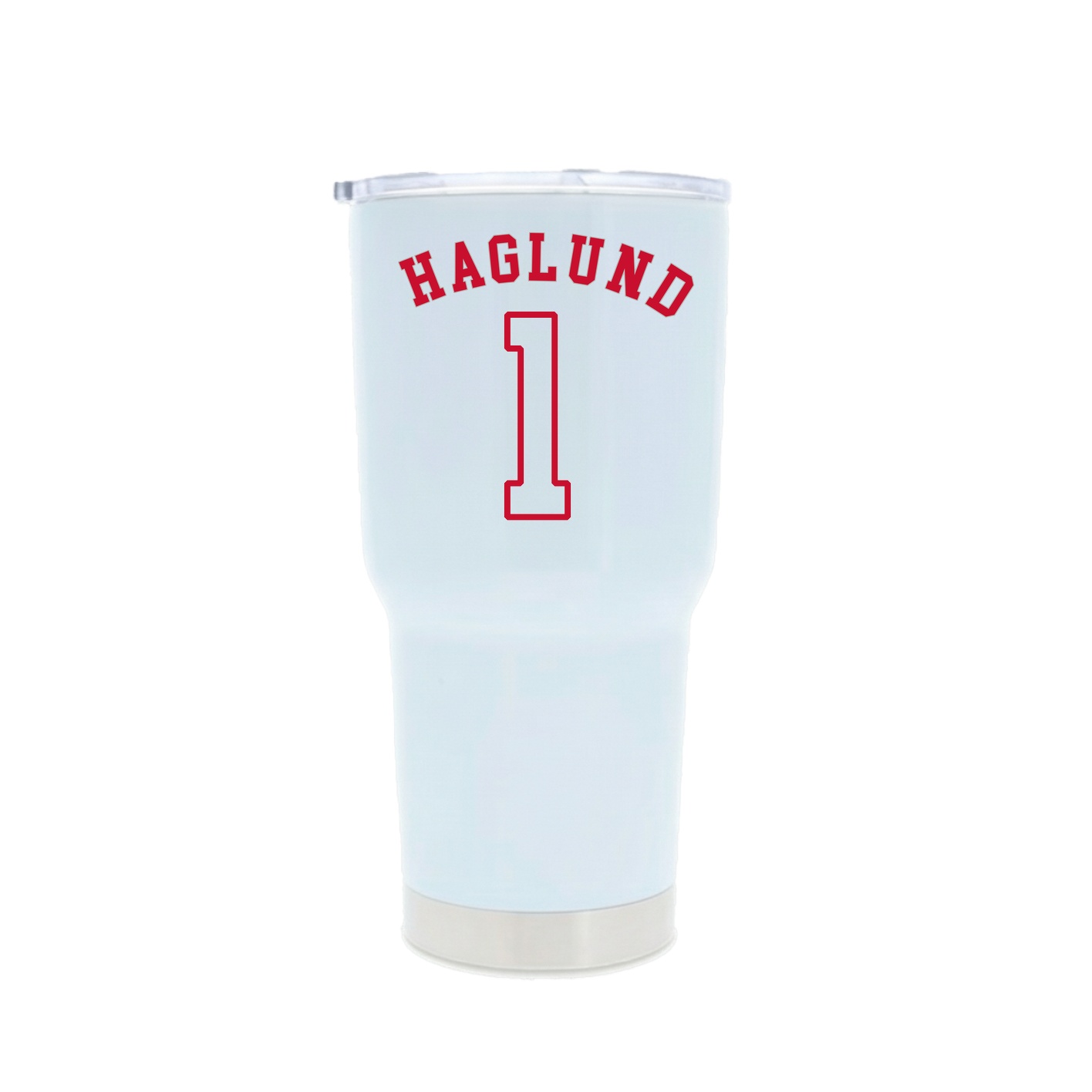 30oz Stainless Steel Tumbler — Shirsey Arch in White
