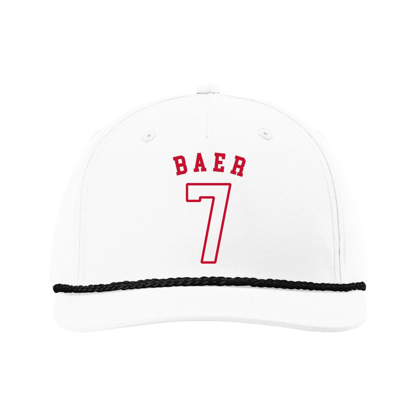 Five-Panel Classic Rope Cap — Shirsey Arch in White