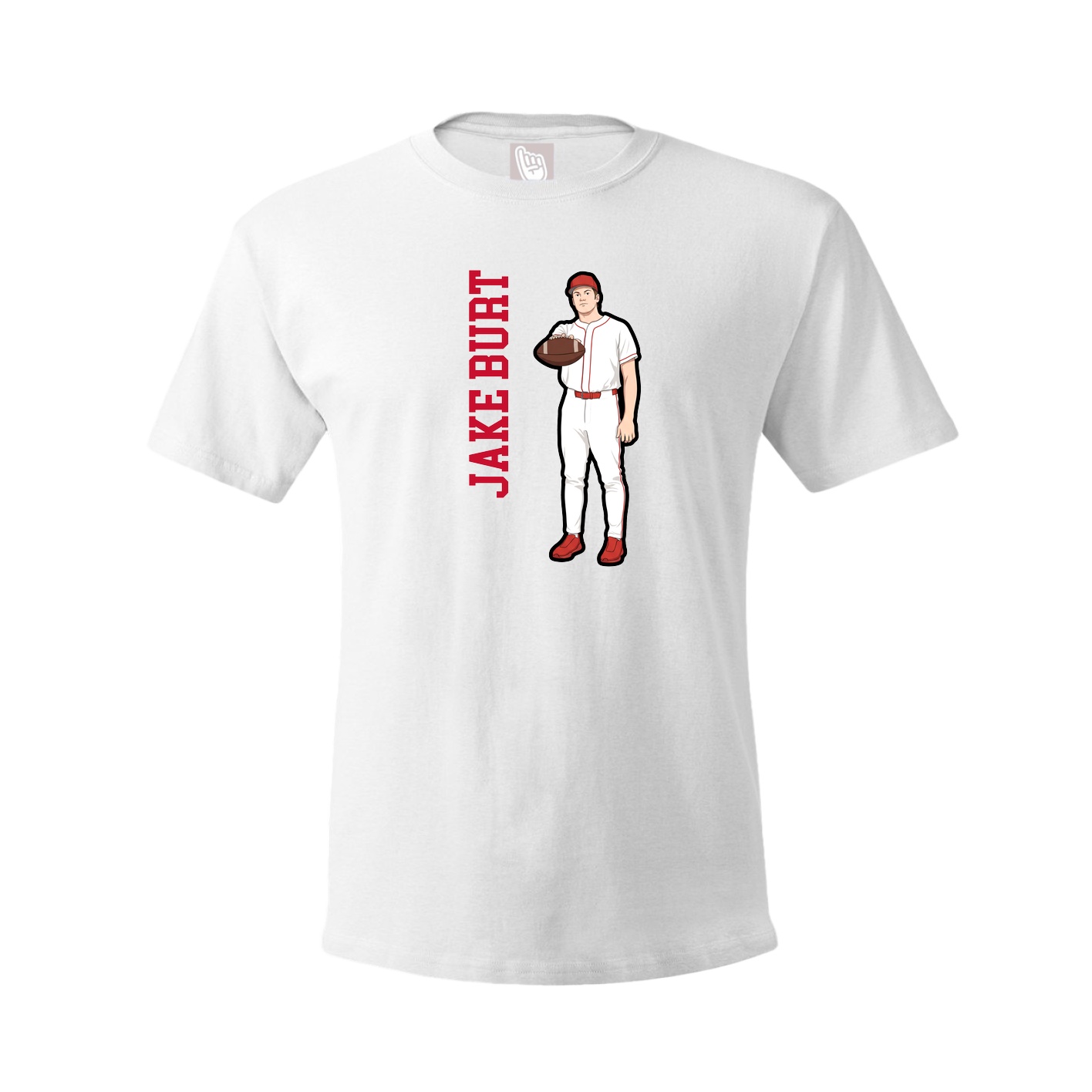 Tee — Name Vertical in White