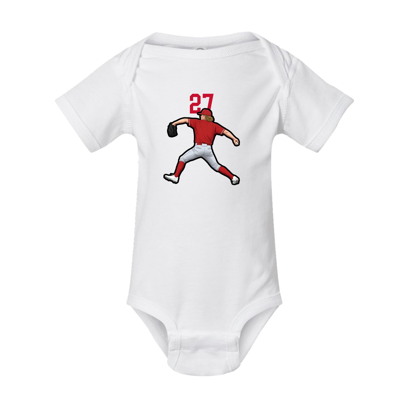 Baby Onesie — Number Top in White