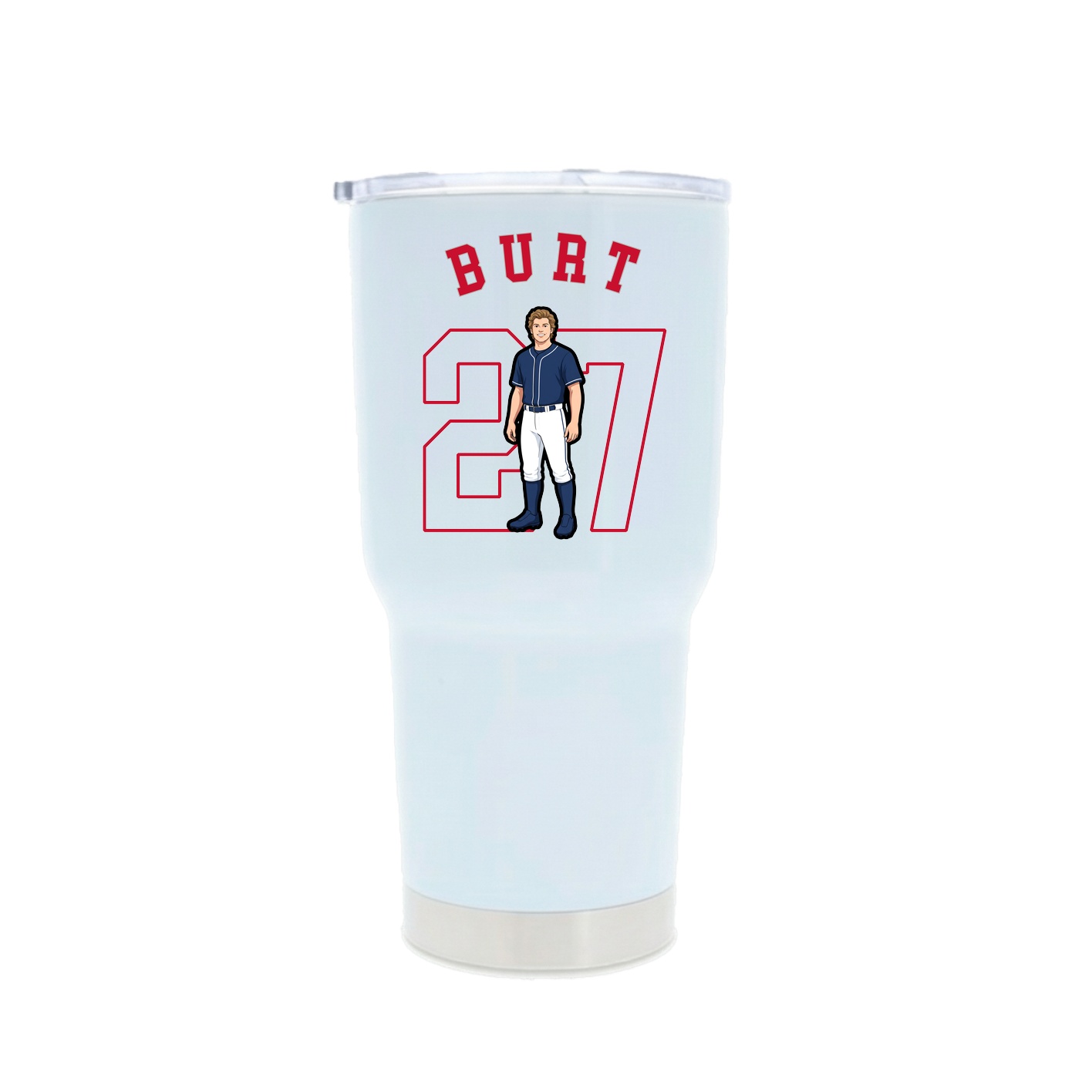 30oz Stainless Steel Tumbler — Shirsey Arch in White