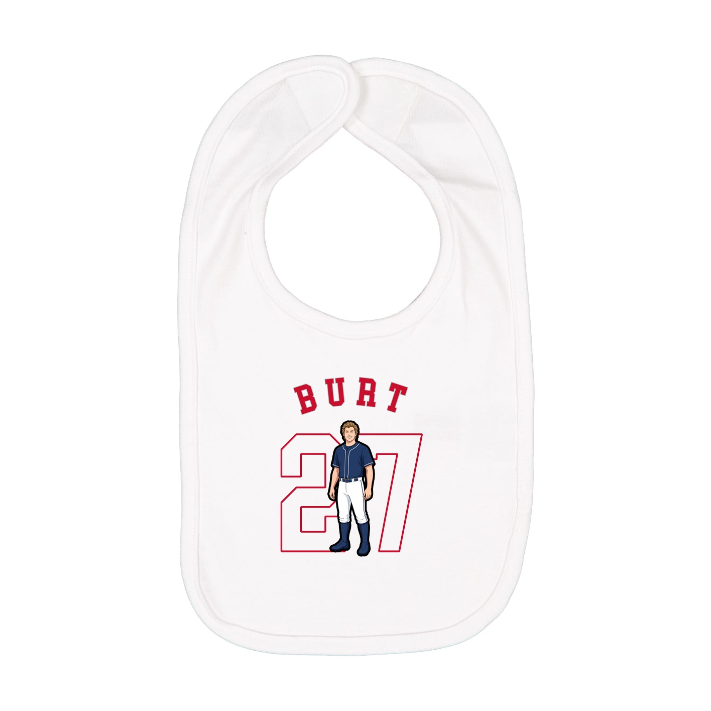 Infant Bib — Shirsey Arch in White