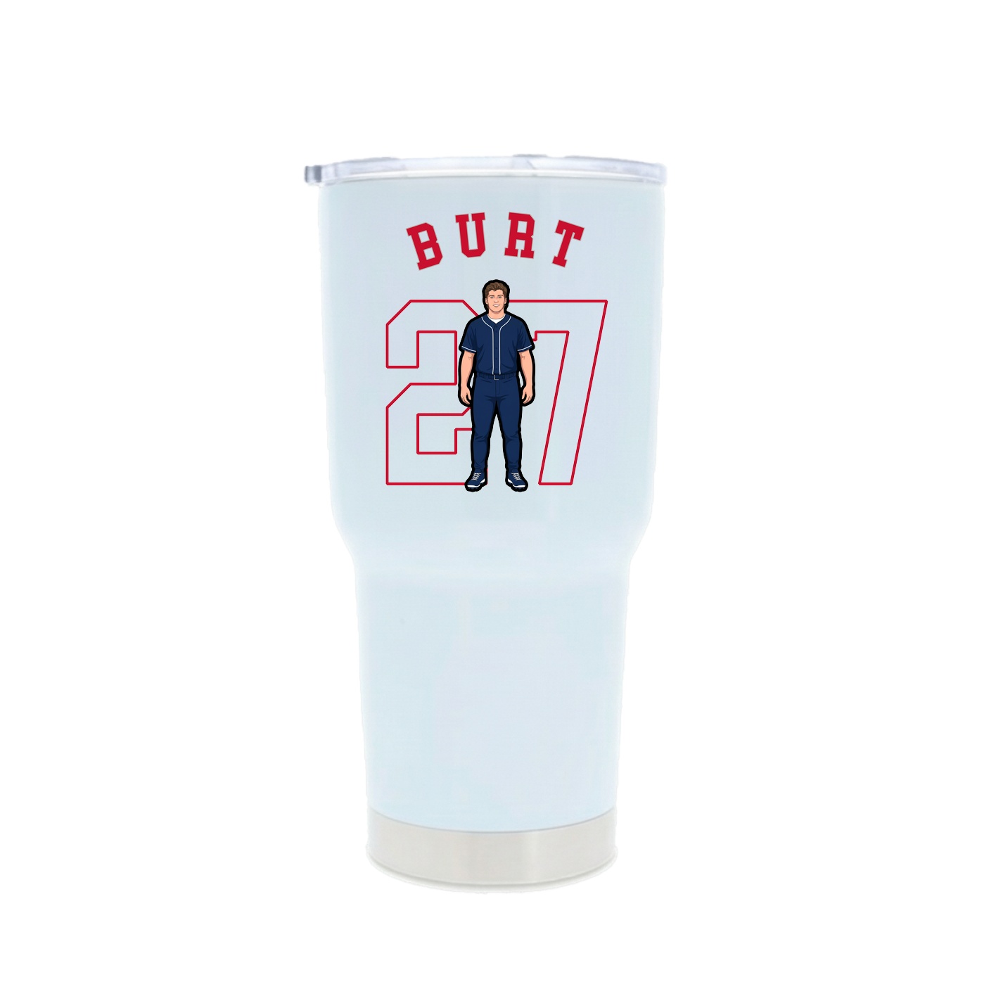 30oz Stainless Steel Tumbler — Shirsey Arch in White