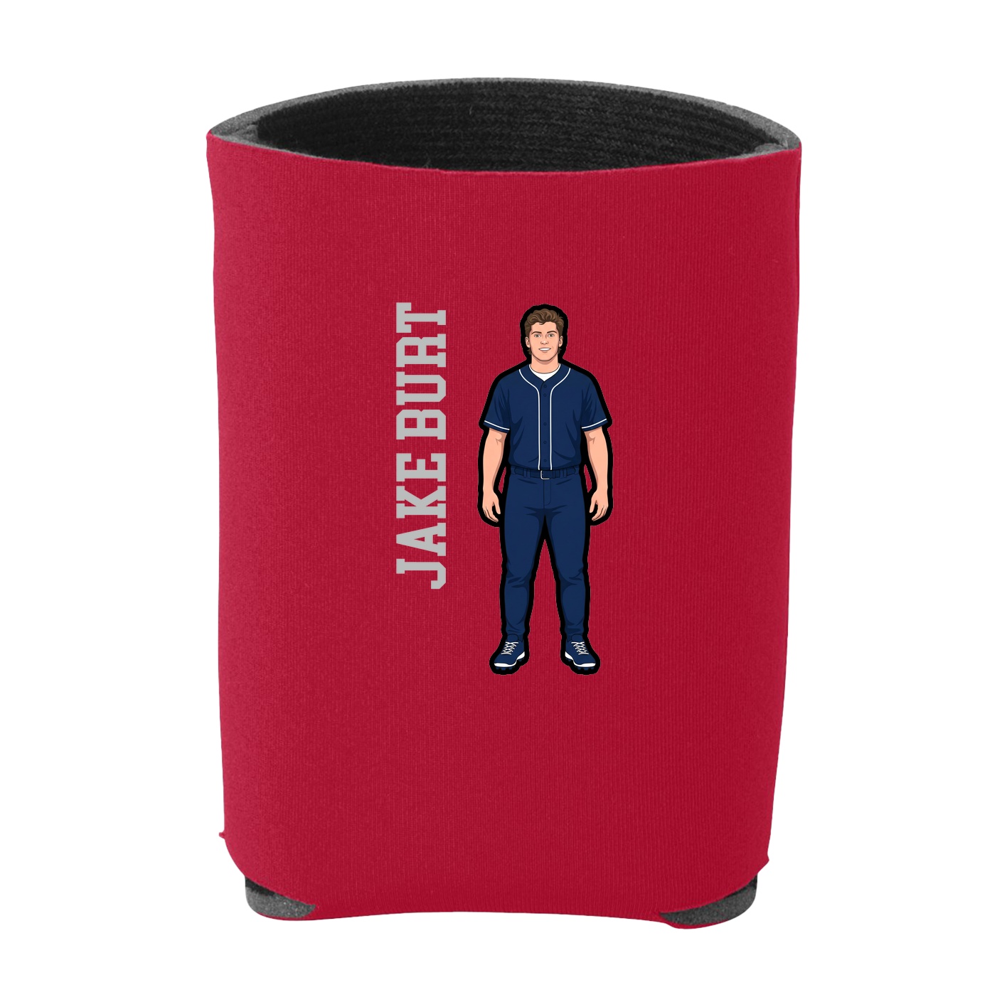 Can Holder — Name Vertical in Red