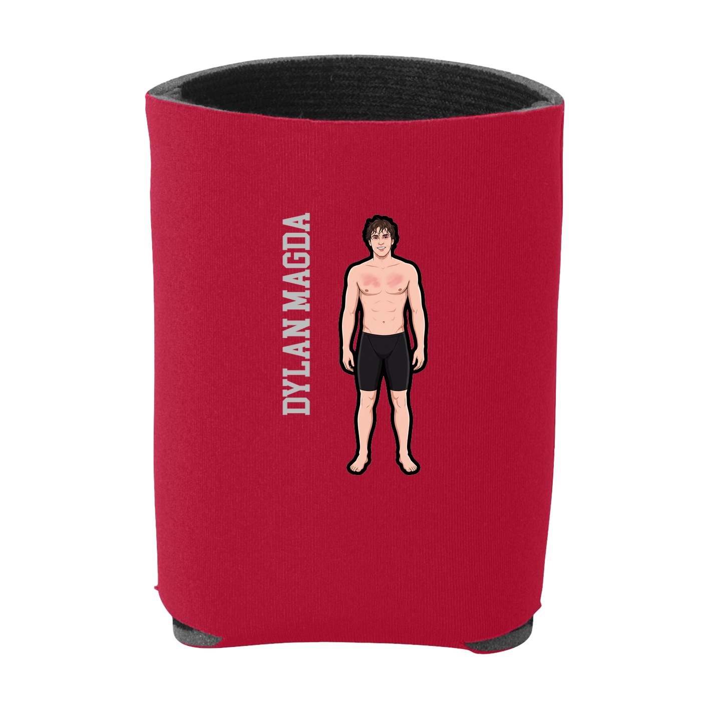 Can Holder — Name Vertical in Red