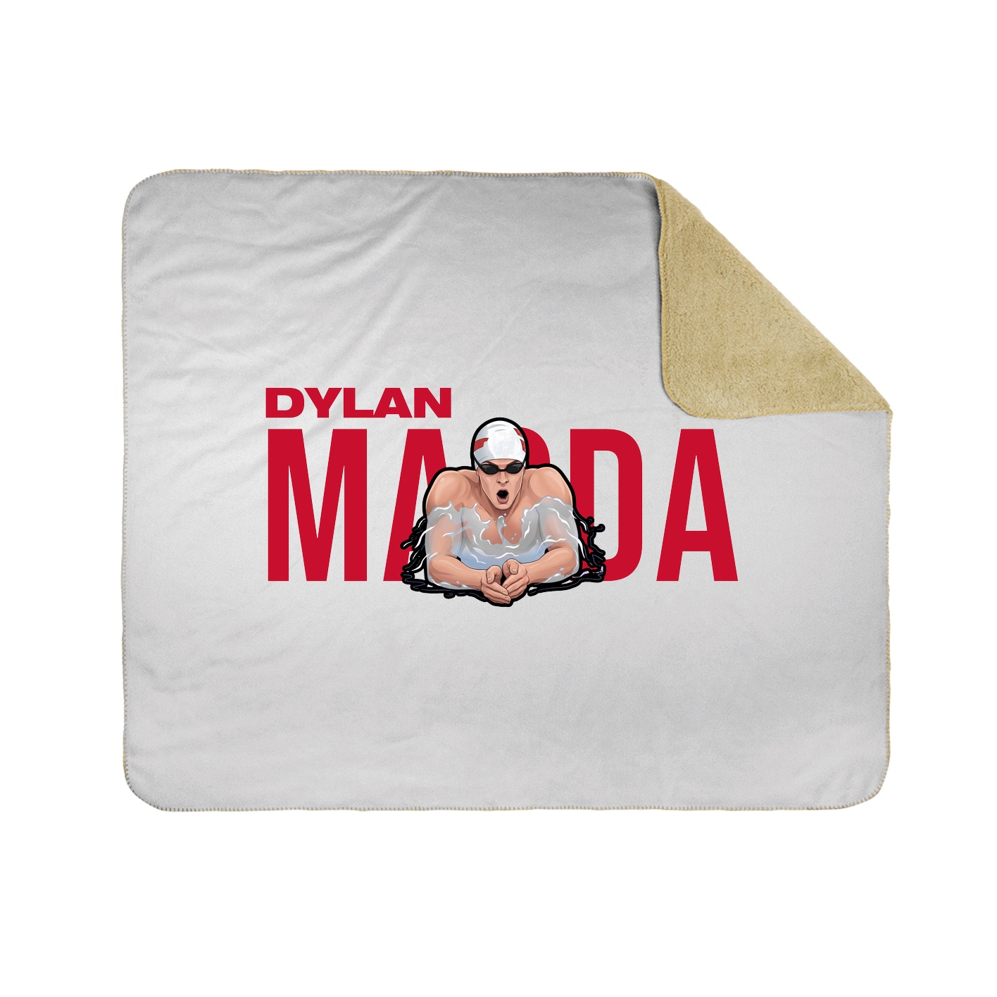 Throw Blanket — Player Name in White