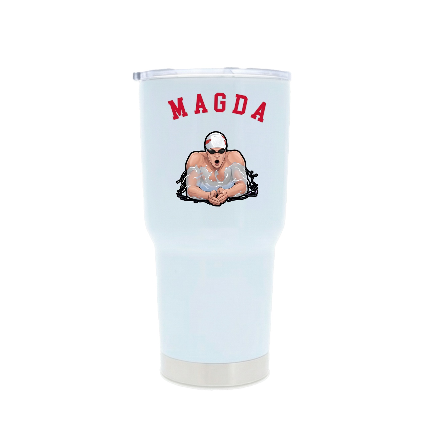 30oz Stainless Steel Tumbler — Shirsey Arch in White
