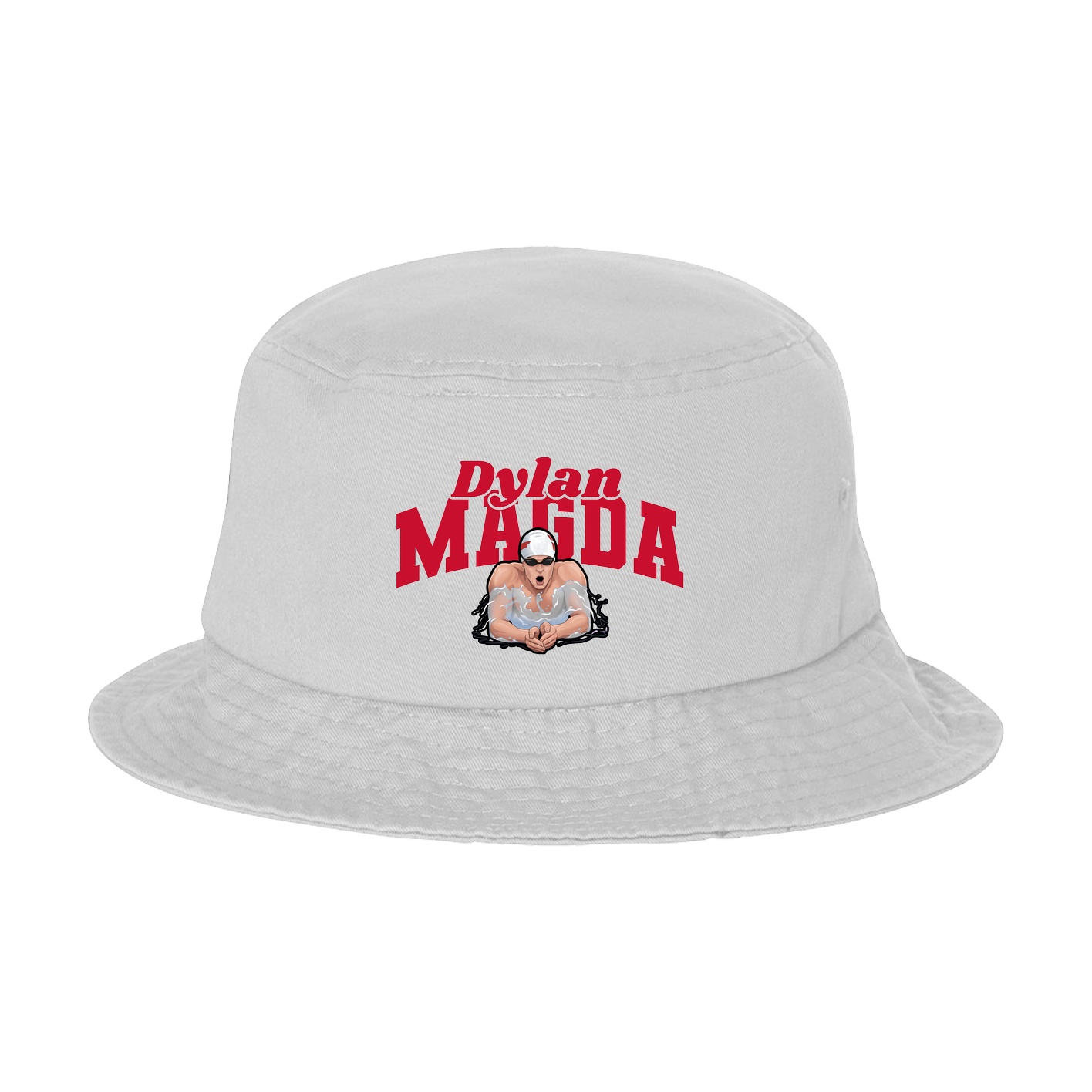 Bucket Cap — Signature Arch in White