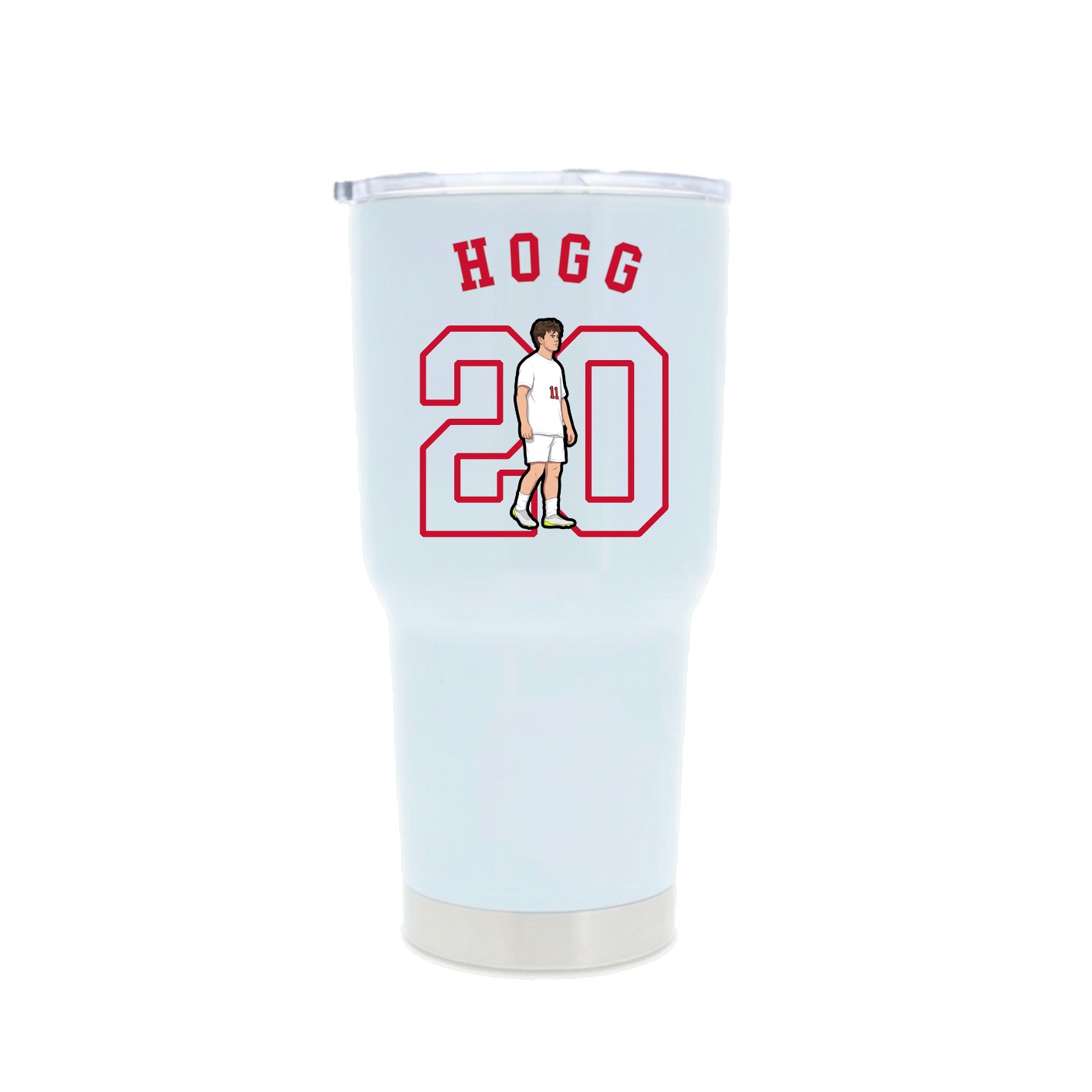 30oz Stainless Steel Tumbler — Shirsey Arch in White