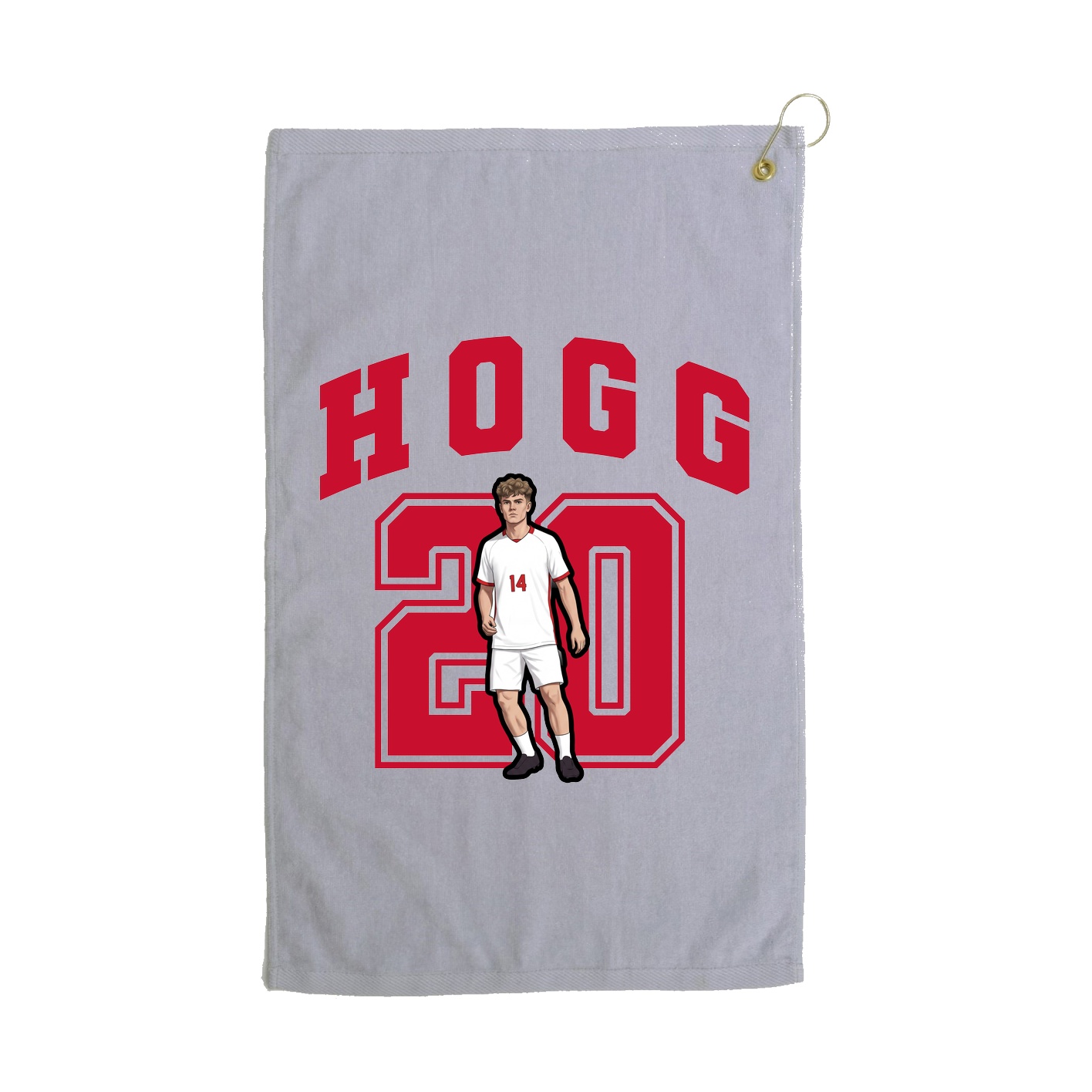 Golf Towel — Number in Grey