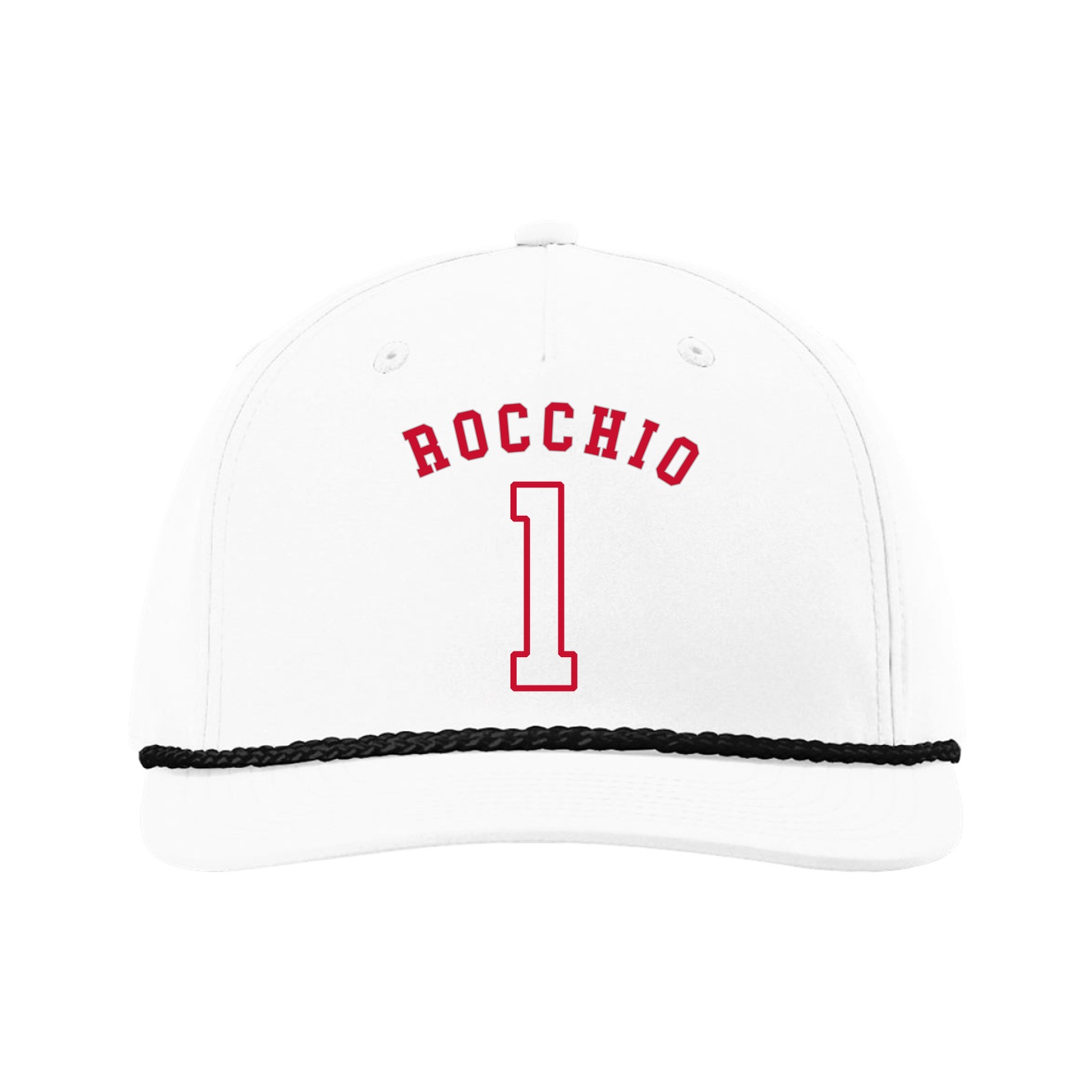 Five-Panel Classic Rope Cap — Shirsey Arch in White