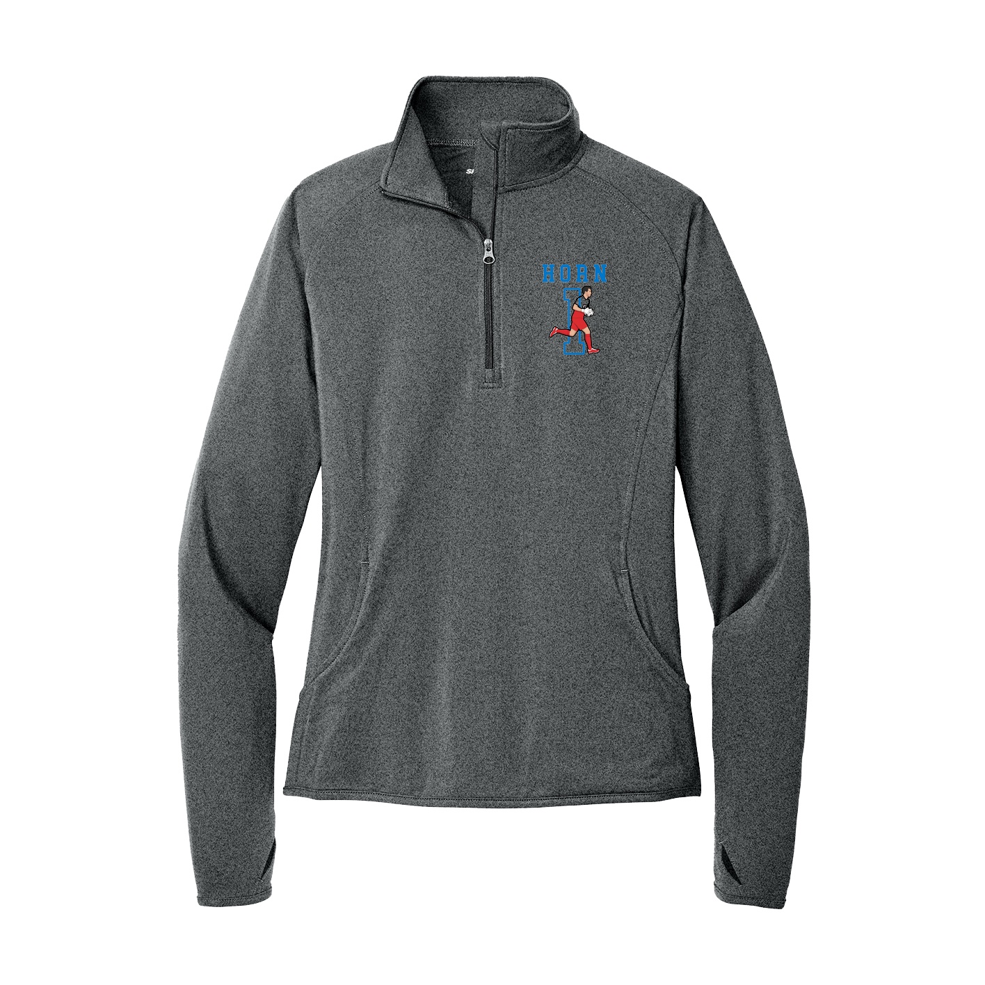 Women's Q-Zip Pullover — Shirsey in Grey