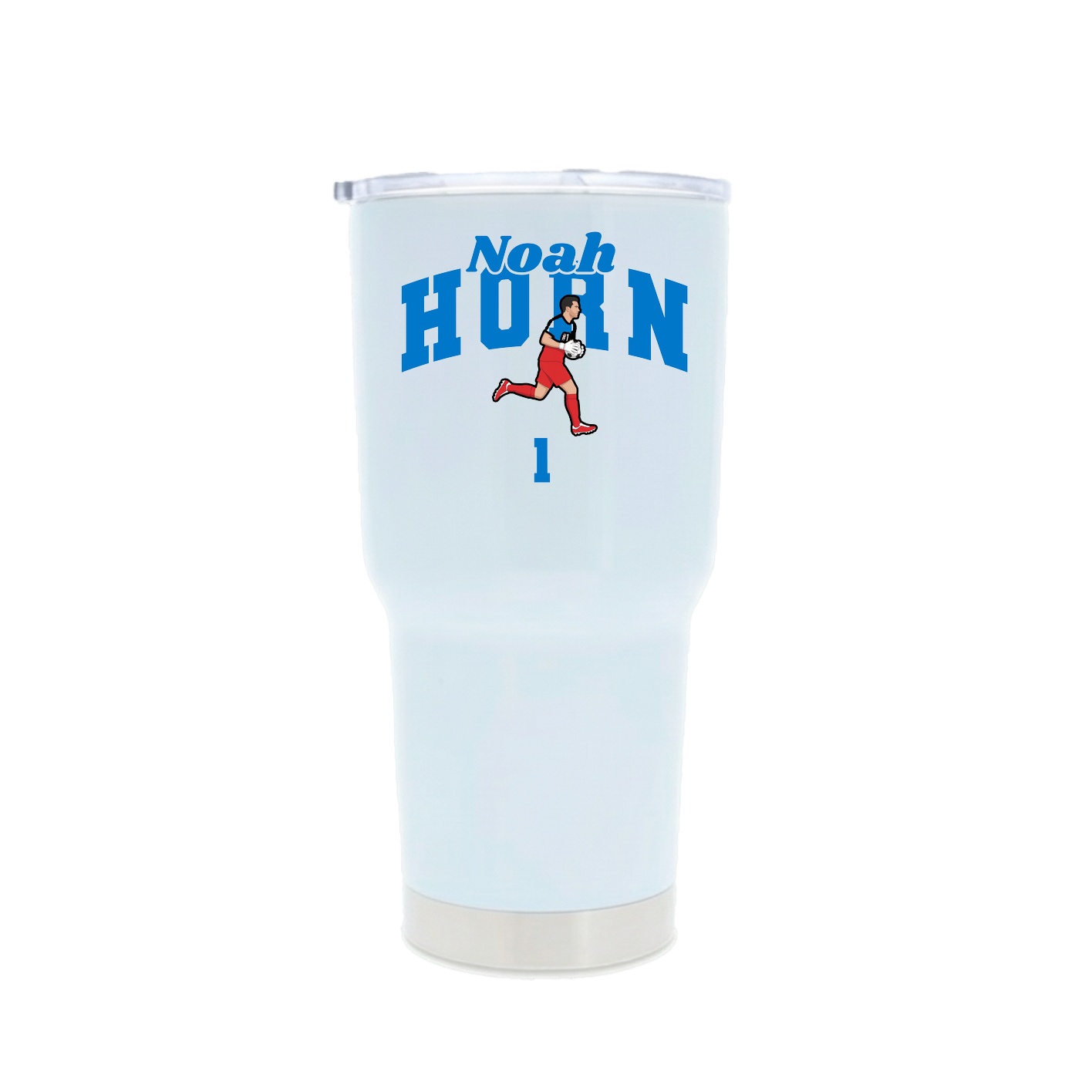 30oz Stainless Steel Tumbler — Signature Arch in White