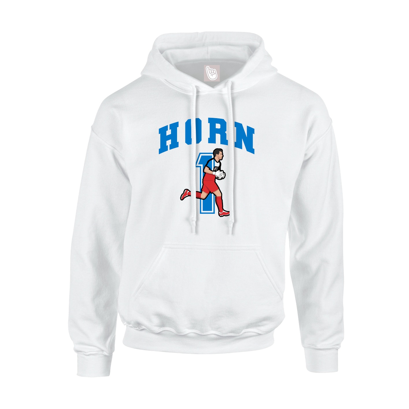 Hoodie — Number in White