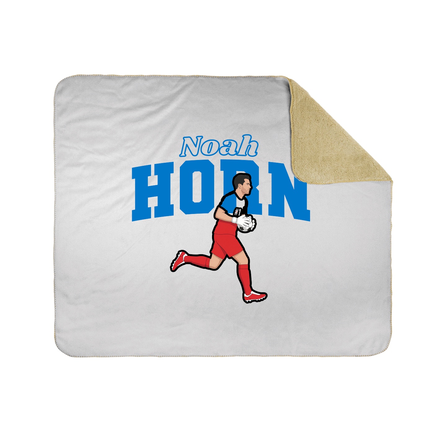 Throw Blanket — Name Arch in White