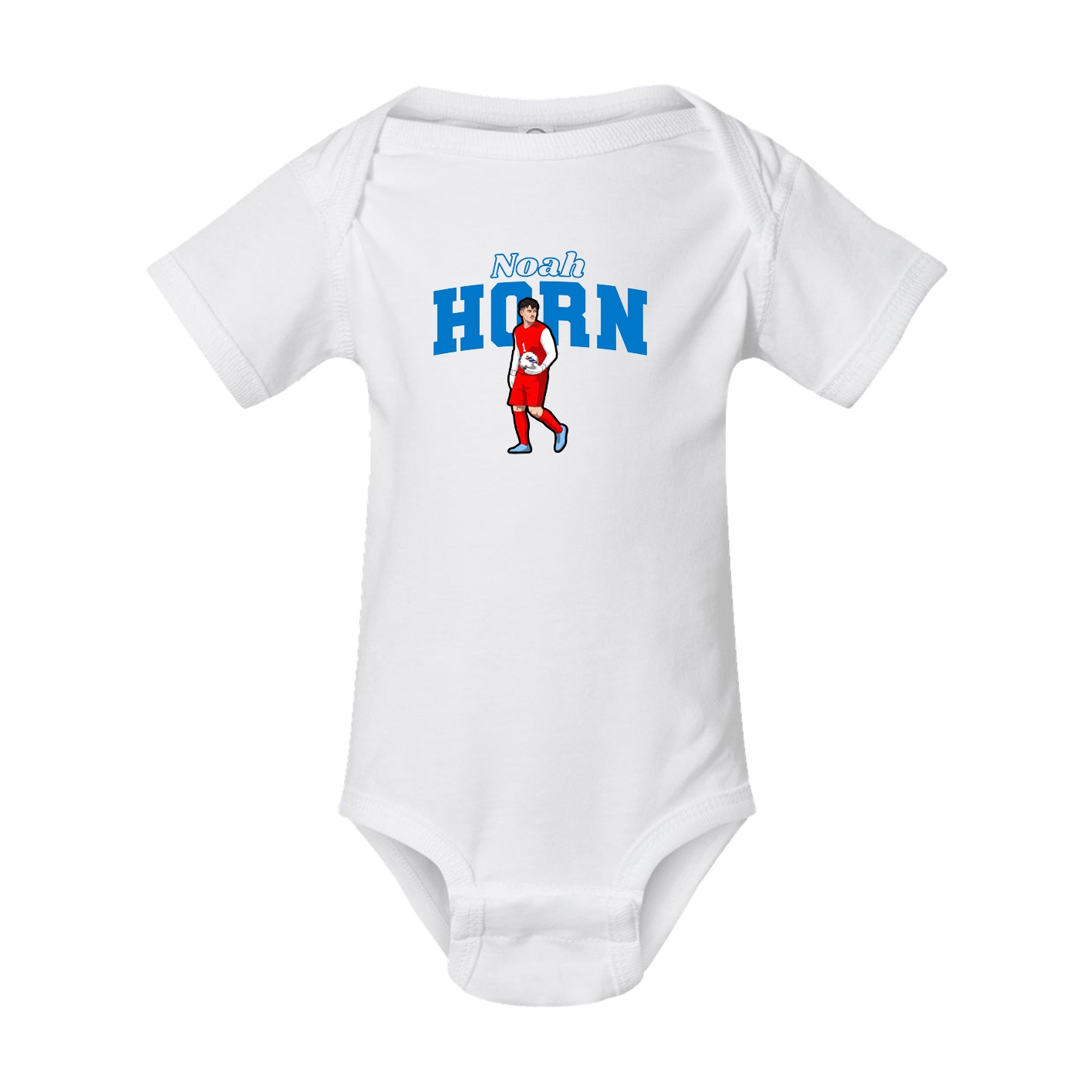 Baby Onesie — Name Arch in White