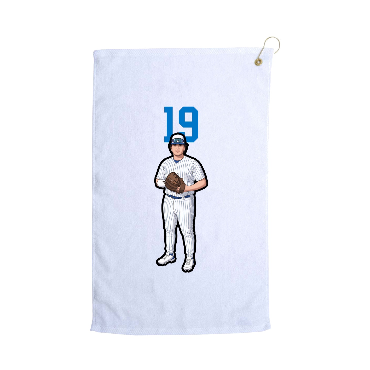 Golf Towel — Number Top in White