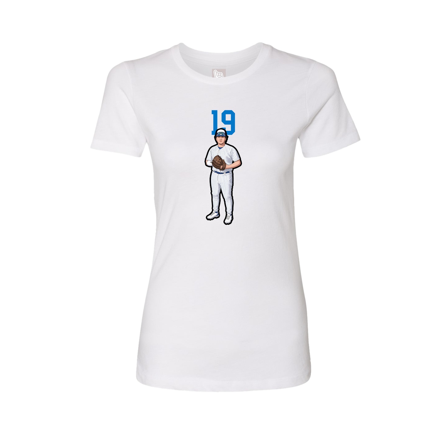 Fitted Women's Tee — Number Top in White