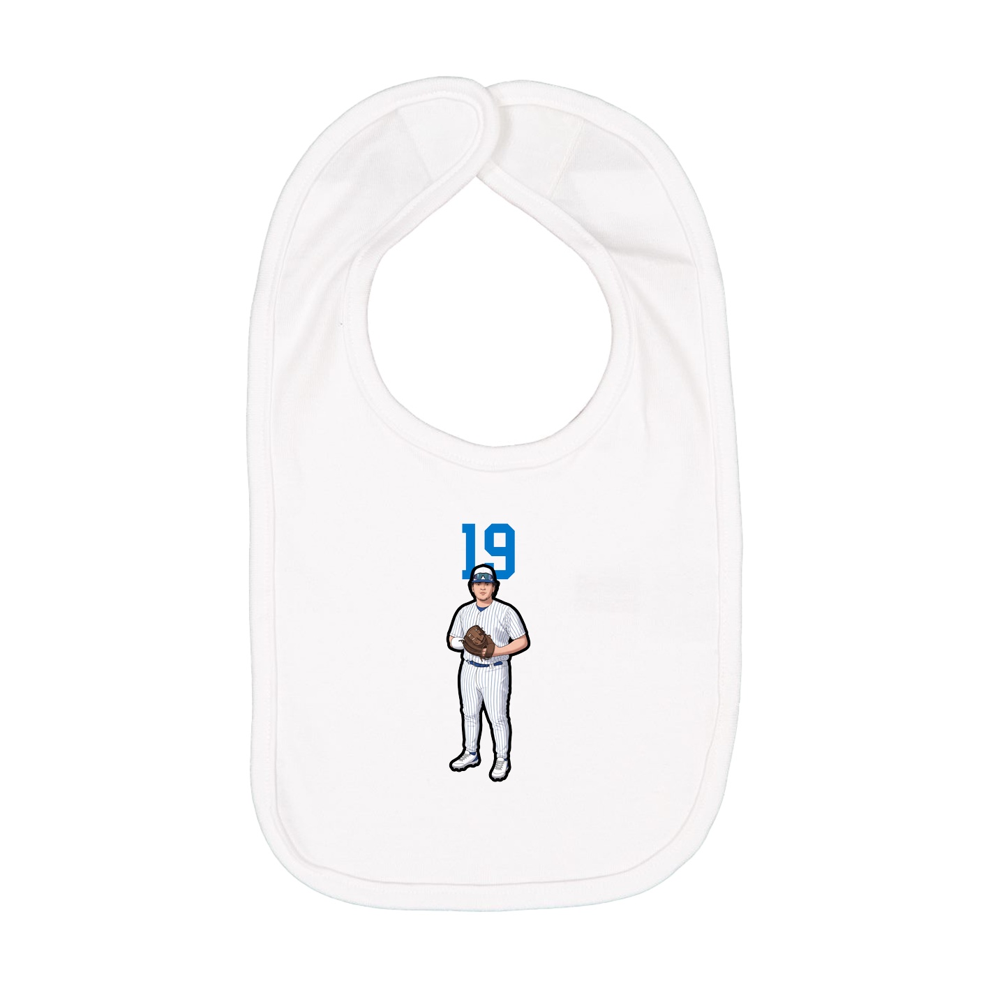 Infant Bib — Number Top in White