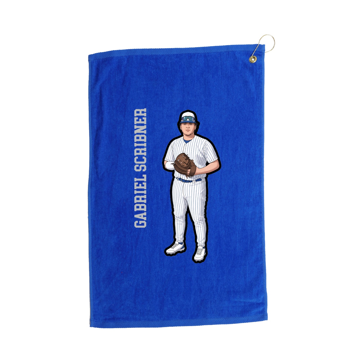 Golf Towel — Name Vertical in Royal
