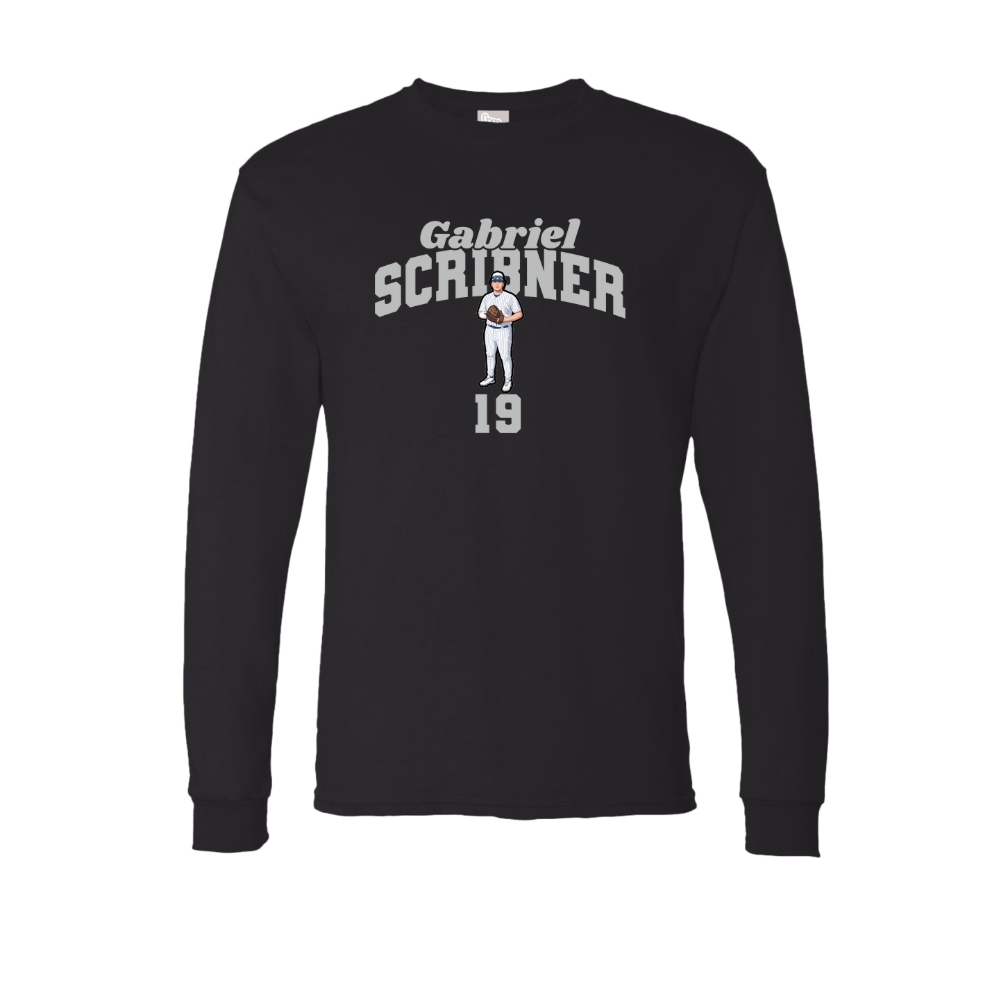 Long Sleeve Tee — Signature Arch in Black