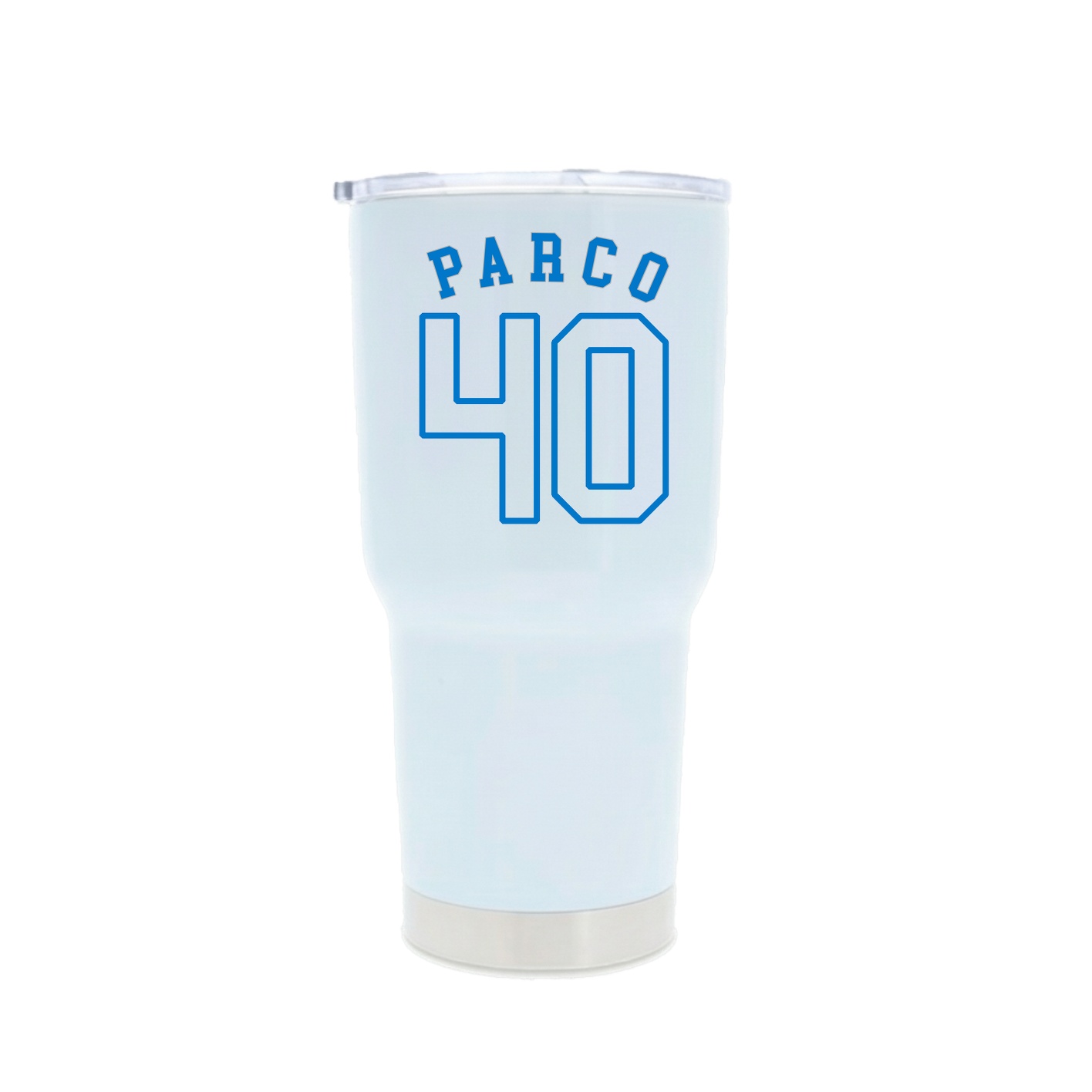 30oz Stainless Steel Tumbler — Shirsey Arch in White