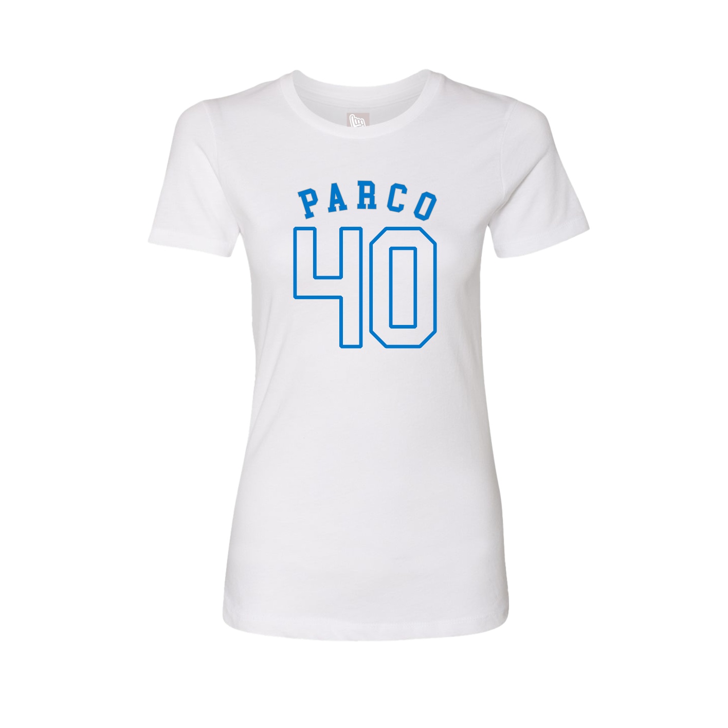 Fitted Women's Tee — Shirsey Arch in White