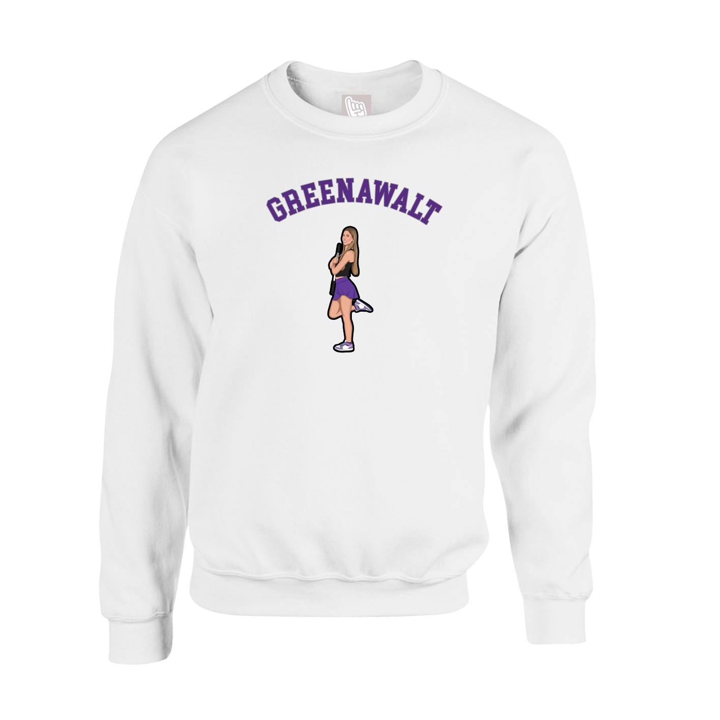 Fleece Crew — Shirsey Arch in White