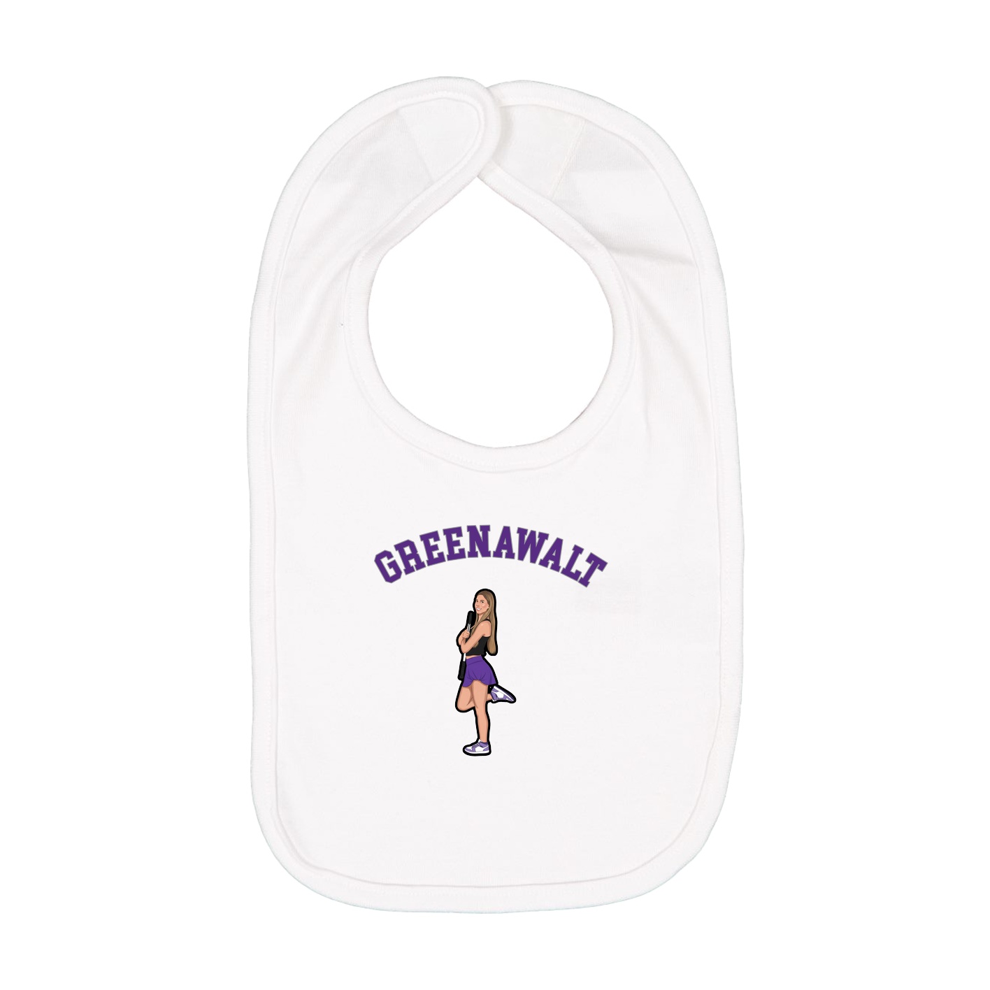 Infant Bib — Shirsey Arch in White