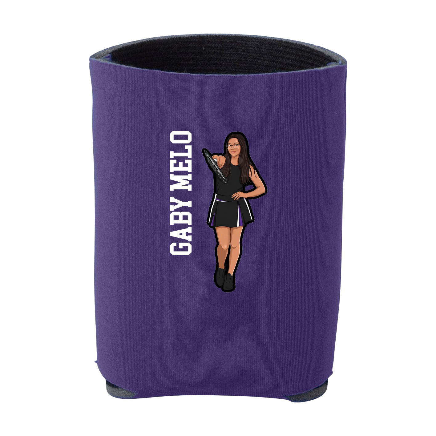 Can Holder — Name Vertical in Purple