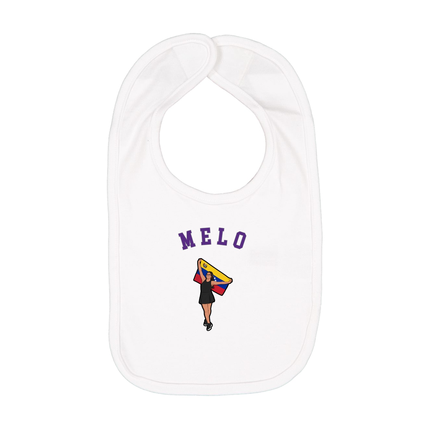 Infant Bib — Shirsey Arch in White