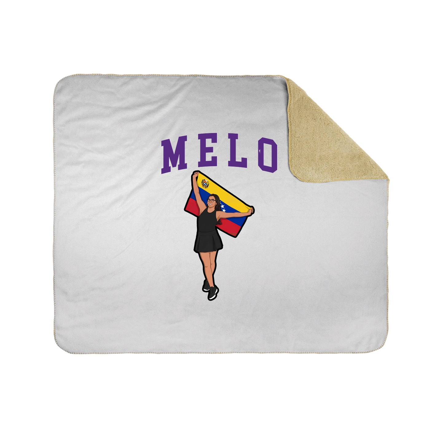 Throw Blanket — Shirsey in White
