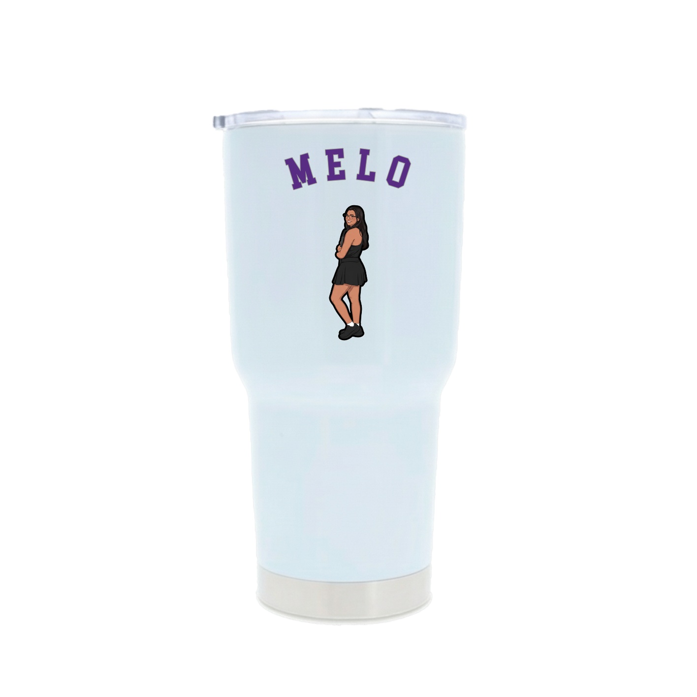 30oz Stainless Steel Tumbler — Shirsey Arch in White