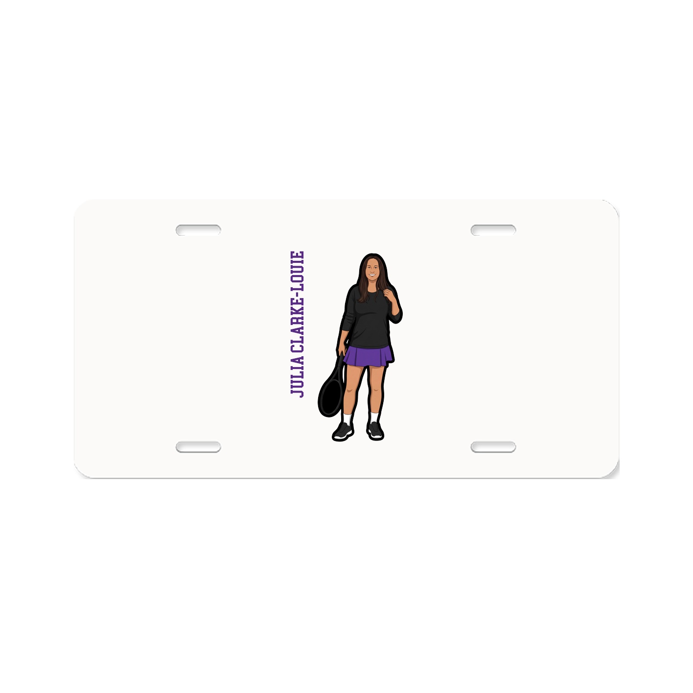 License Plate — Name Vertical in Classic