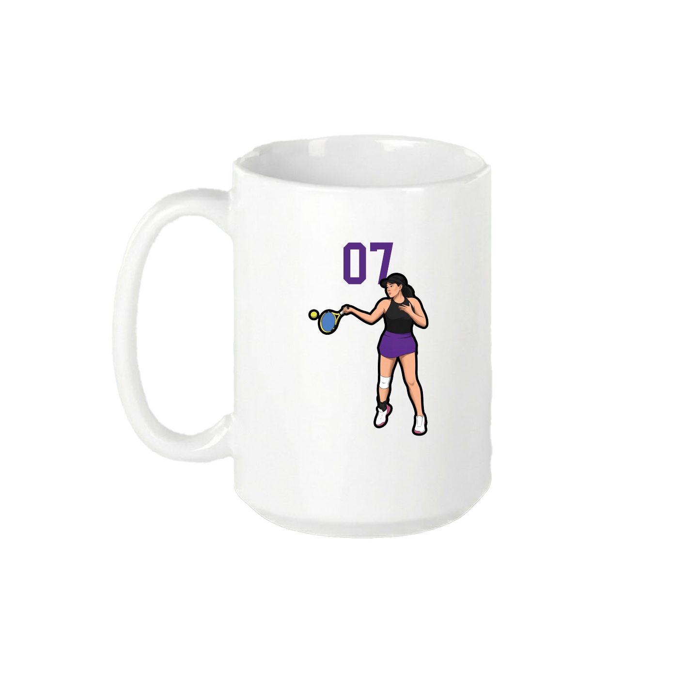 15oz Coffee Mug — Number Top in White