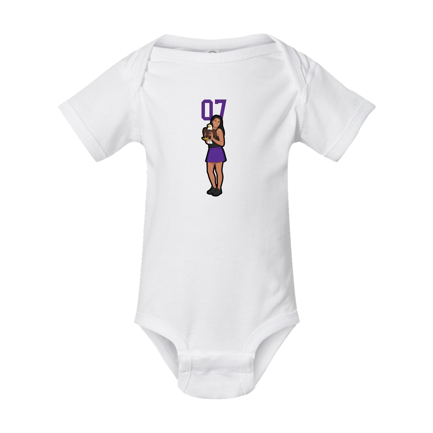 Baby Onesie — Number Top in White