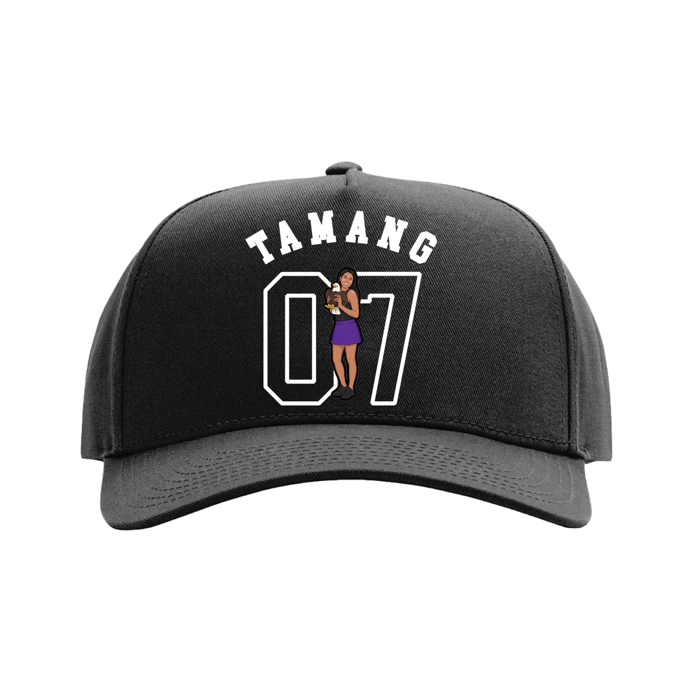 Full Fabric Five-Panel Champ Cap — Shirsey Arch in Black