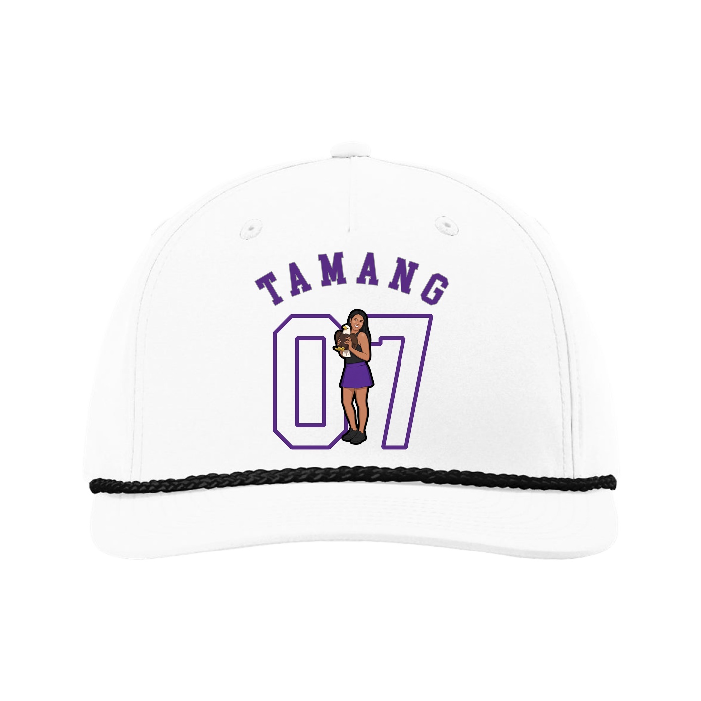 Five-Panel Classic Rope Cap — Shirsey Arch in White