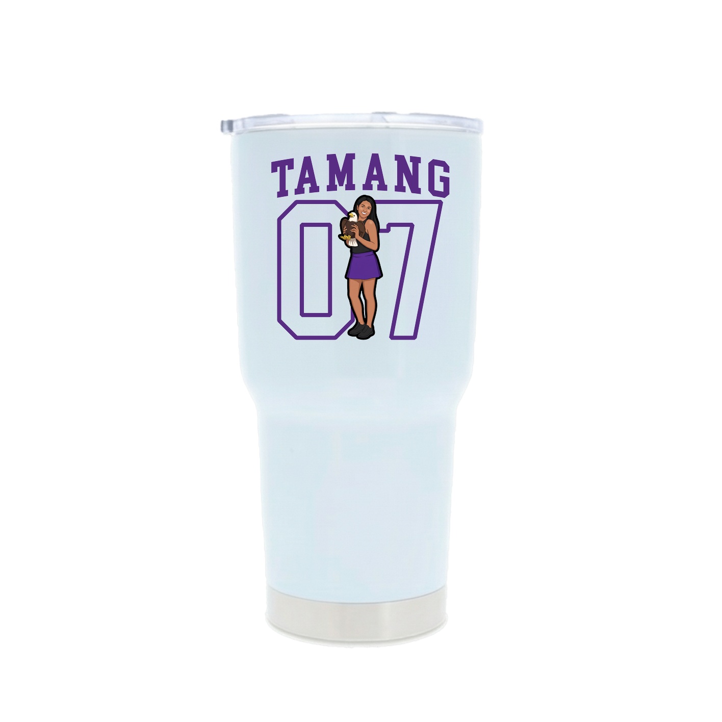 30oz Stainless Steel Tumbler — Shirsey in White