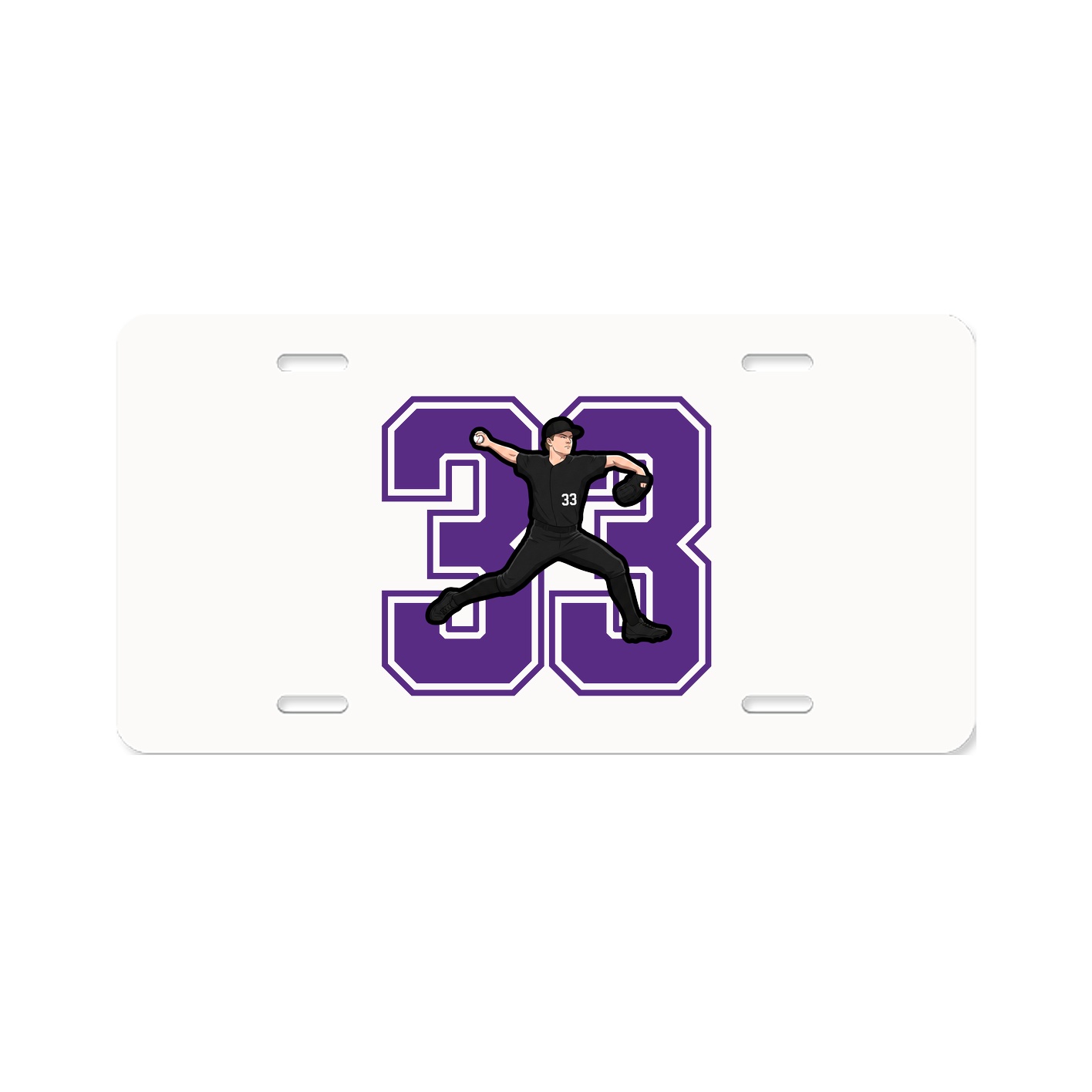 License Plate — Number in Classic