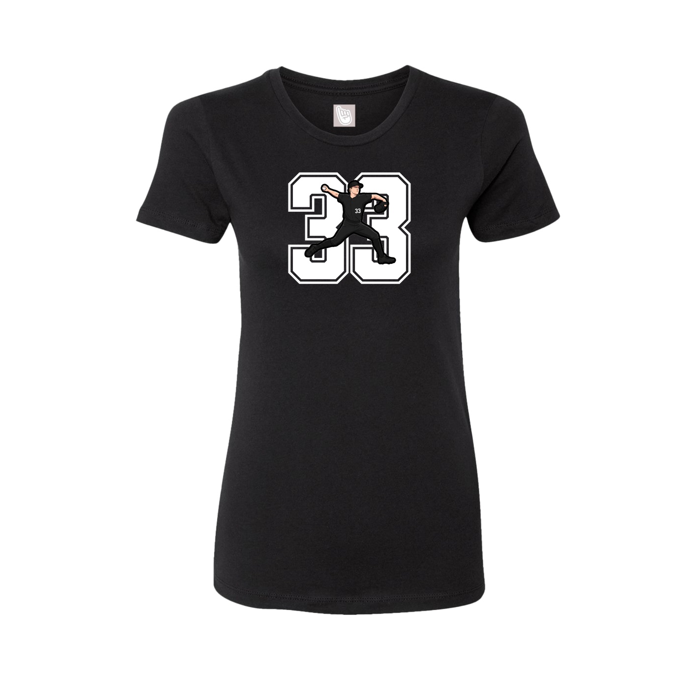 Womens Tee — Number in Black