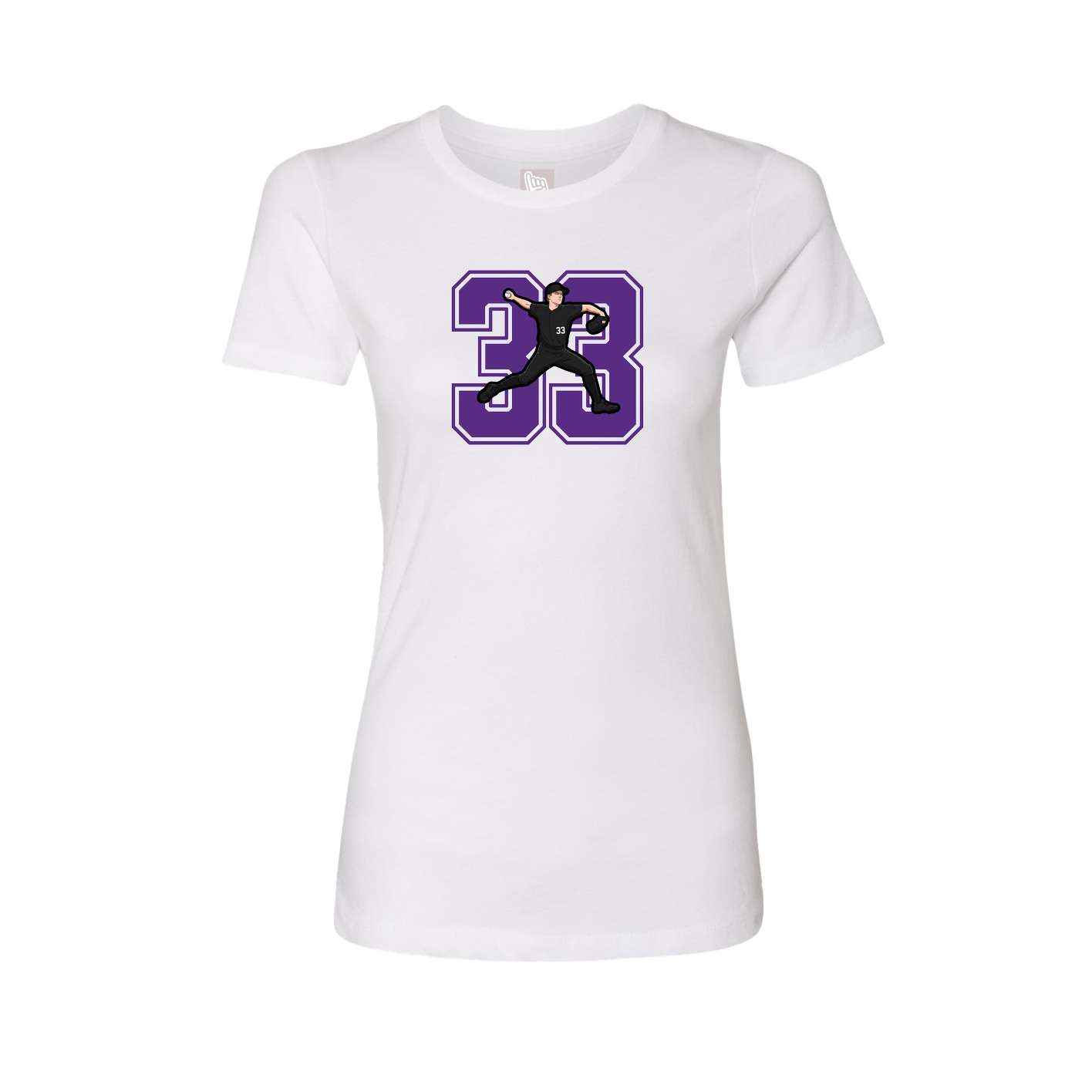 Womens Tee — Number in White
