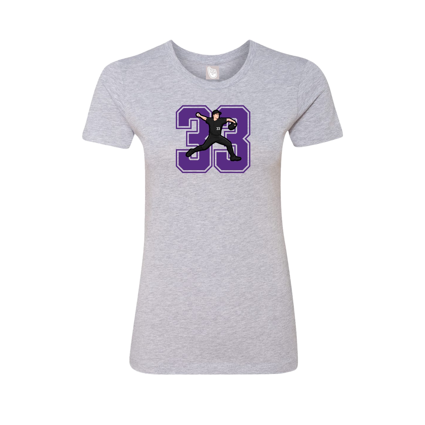Womens Tee — Number in Grey