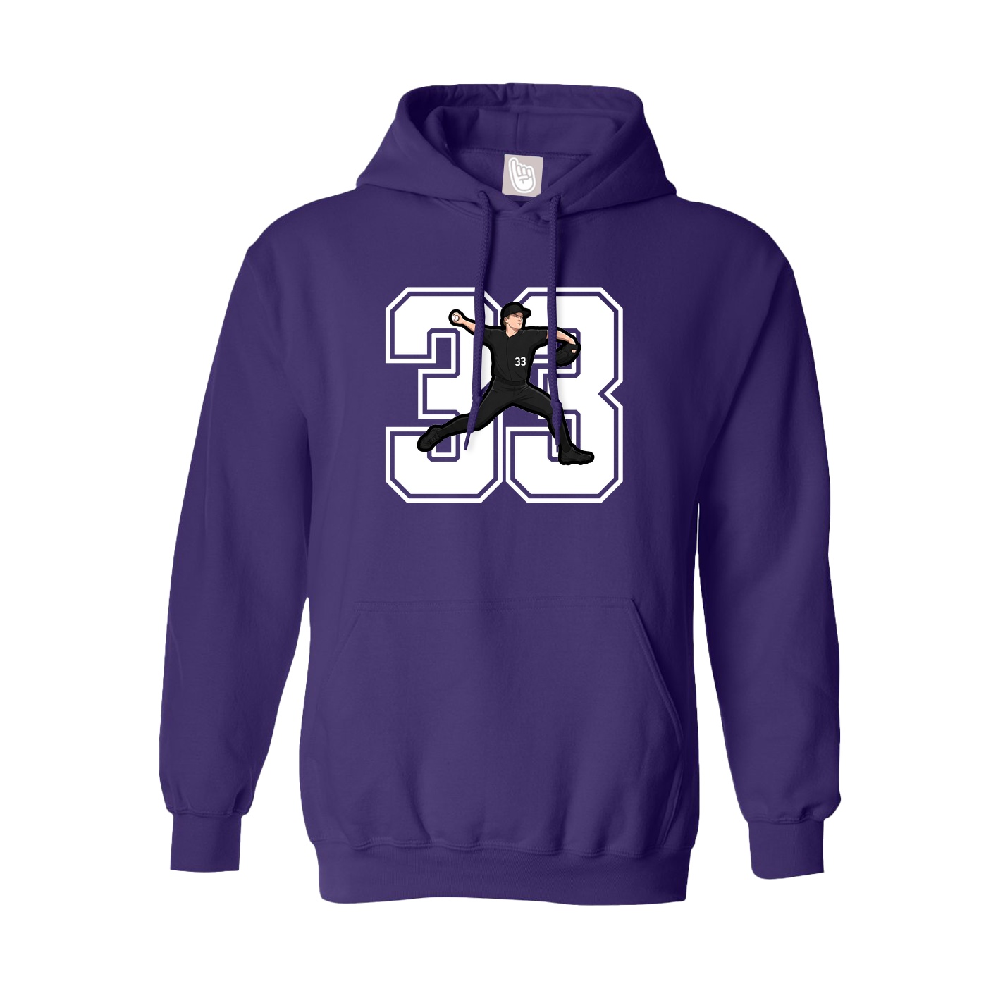Hoodie — Number in Purple