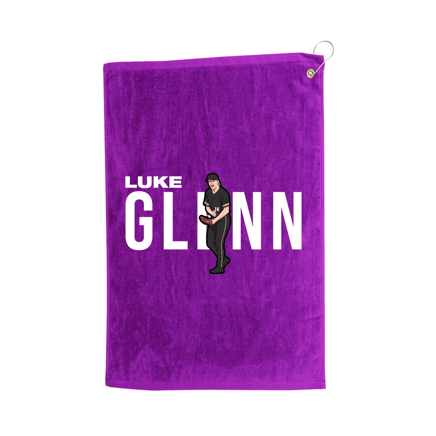 Golf Towel — Player Name in Purple