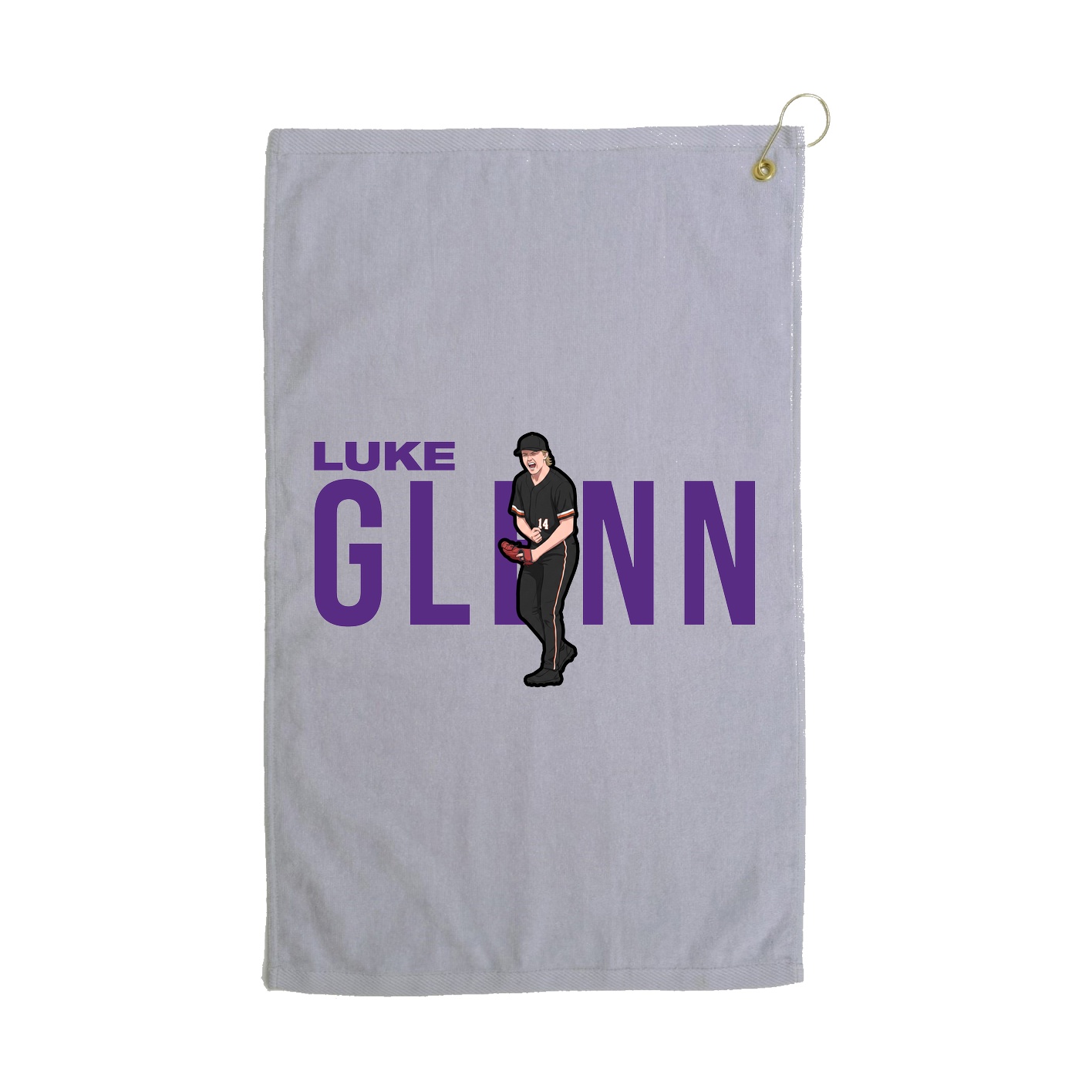 Golf Towel — Player Name in Grey