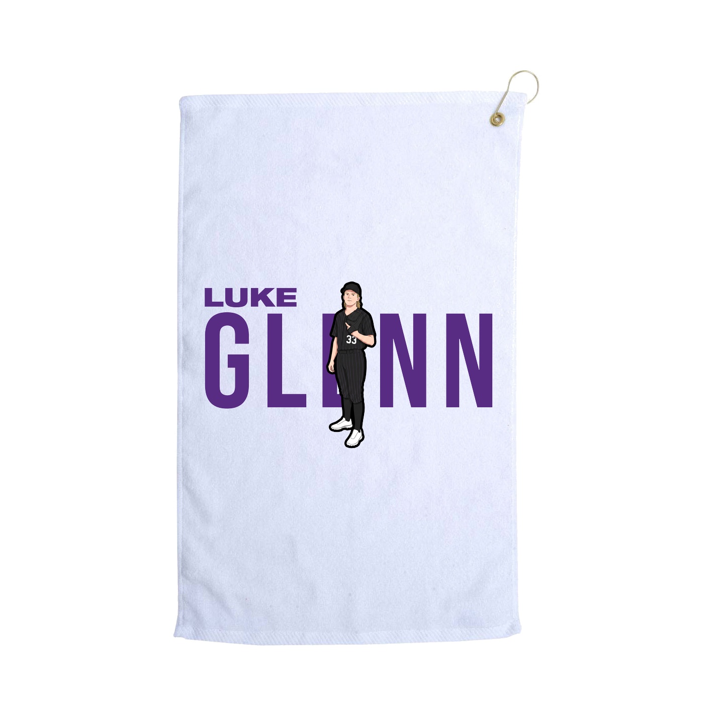 Golf Towel — Player Name in White
