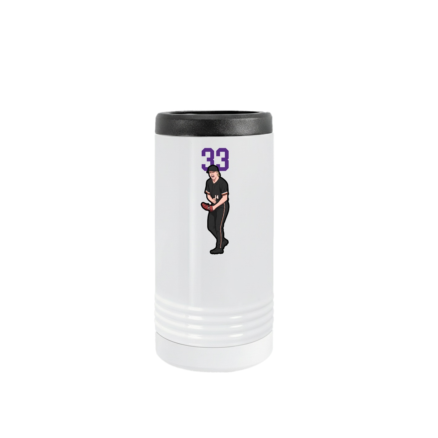 Slim Beverage Holder — Number Top in White