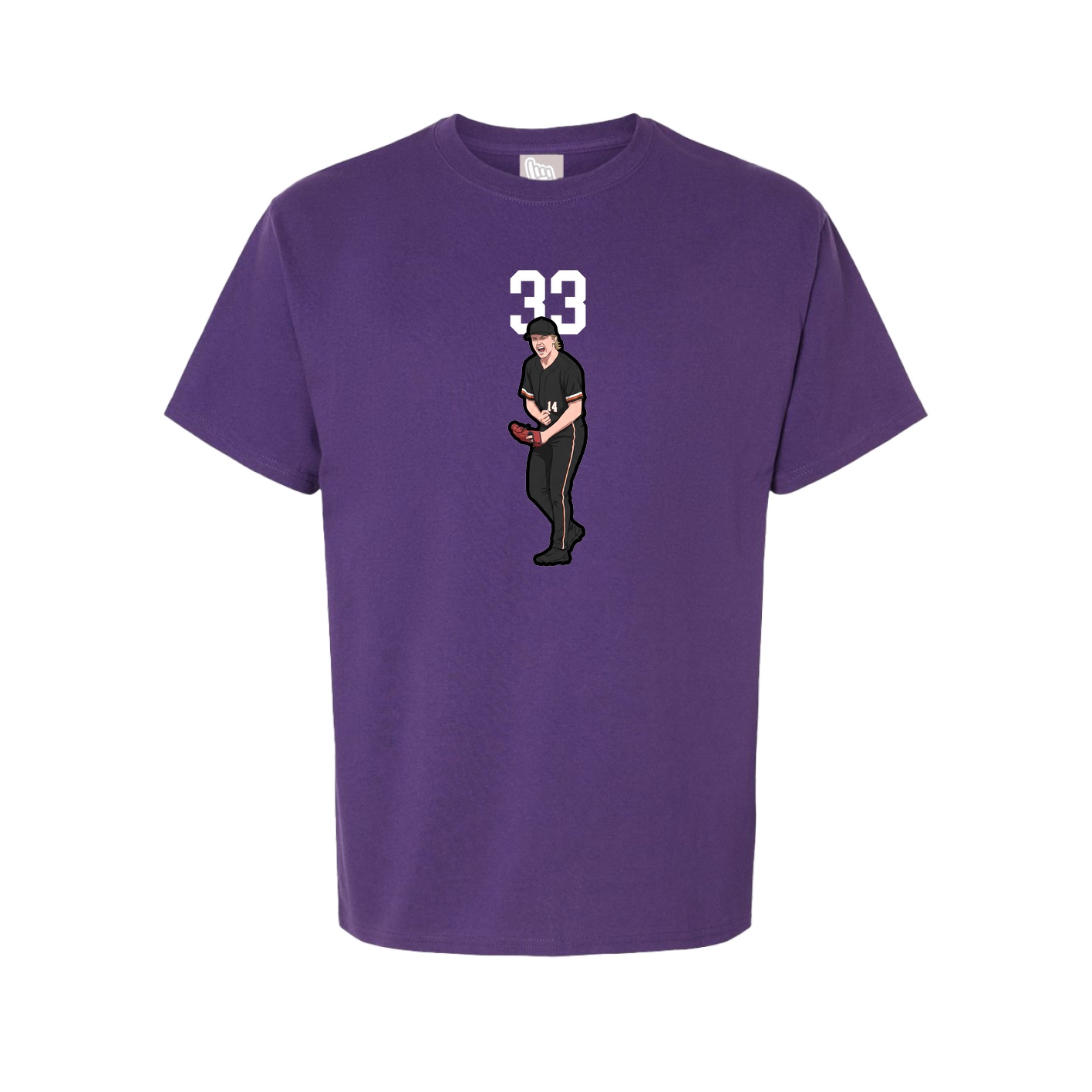 Youth Tee — Number Top in Purple