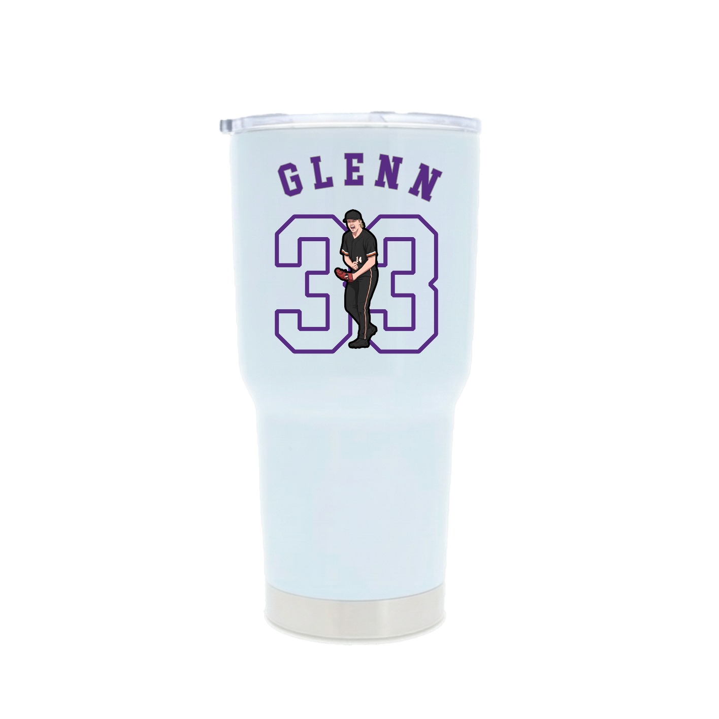 30oz Stainless Steel Tumbler — Shirsey Arch in White